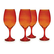 Moonlight Orange Wine Glasses (Set of 4)