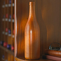 Wooden Wine Bottle Burgundy (Finished)