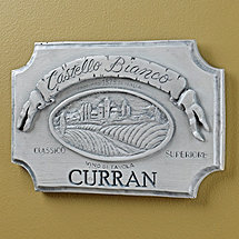 Personalized Castello Bianco Label Wall Plaque (White Wash)