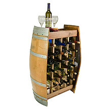 Reclaimed Wine Barrel 24 Bottle Wine Rack