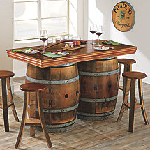 Reclaimed Wine Barrel Bar/Island Set