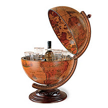 Antique Tabletop Globe Bar