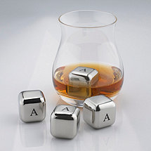 Personalized SPARQ Stainless Steel Whiskey Cubes (Set of 4)