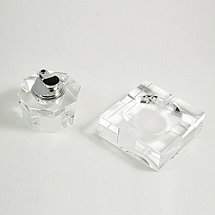 Bey-Berk Crystal Lighter and Ashtray
