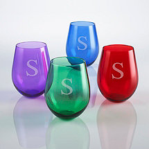 Personalized Jewel Toned U Tumblers (Set of 4)