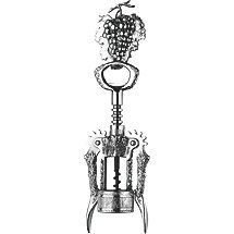 Ornate Wing Botticello Corkscrew with Leaf Hook