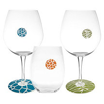 Tiger & Giraffe WineWrapps and DrinkDotz Glass Identifiers