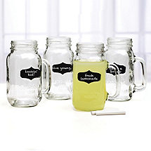 Chalkboard Note Mason Jars (Set of 4)