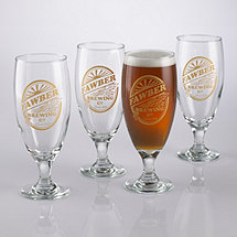 Personalized Brewing Co Pilsner Glasses (Set of 4)