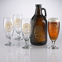 Personalized Brewing Co Growler and Pilsner Set