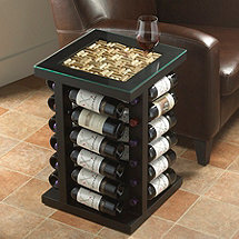 Wine Rack End Table with Cork Kit Top