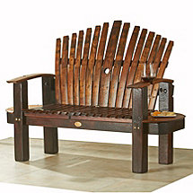 Reclaimed Wine Barrel Stave Love Seat