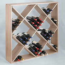 Jumbo Bin 120 Bottle Wine Rack (White Wash)