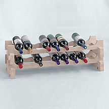 18 Bottle Stackable Wine Rack Kit (White Wash)