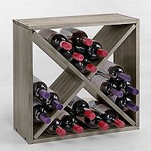 24 Bottle Compact Cellar Cube Wine Rack (Stone Gray)