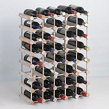 Modular 40 Bottle Pine Wine Rack (White Wash)