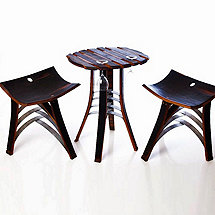 Wine Barrel Stave Bistro Set