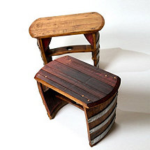 Wine Barrel Stave Stage Coach Bench