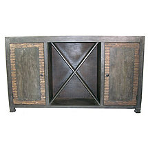 Urban Buffet Table with Wine Storage