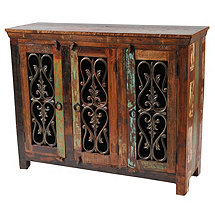Beech 3 Iron Door Buffet Table