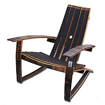 Whiskey Barrel Adirondack Chair (Closed Top)