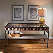 Wine Bottle Display Console Table