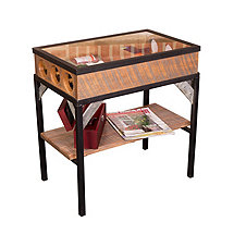 Wine Bottle Display End Table