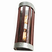 Wine Barrel Stave Wall Sconce (Large)