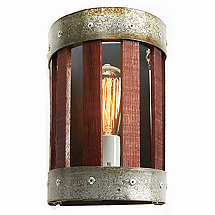 Wine Barrel Stave Wall Sconce (Small)