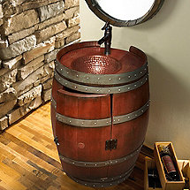 Reclaimed Wine Barrel Vanity