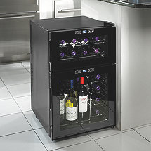 Wine Enthusiast Silent 24 Bottle Dual Zone Touchscreen Wine Refrigerator