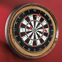 Reclaimed Barrel Head Dart Board