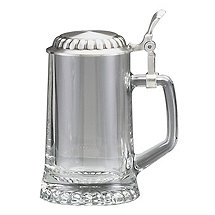 Glass Beer Stein with Lid