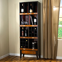 Library Bookcase with Two Wine Casiers
