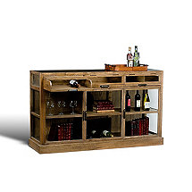 Grey Oak Display Cabinet (Three Sections)