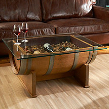 French Oak Barrel Cocktail Table (Natural Finish)