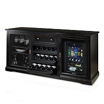 Siena Wine Credenza (Nero) with Wine Refrigerator