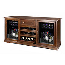 Siena Wine Credenza with Two 24 Bottle Touchscreen Wine Refrigerators