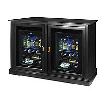 Siena Mezzo Wine Credenza (Nero) and Two Evolution Beverage Center