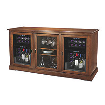 Siena Triple Wine Credenza with Two 24 Bottle Touchscreen Wine Refrigerator