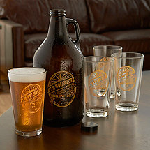 Personalized Brewing Co. Growler & Glasses Set