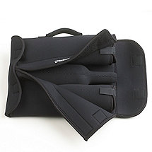 BottleGuard Neoprene Three Bottle Wine Protector & Carrier (Black)