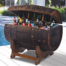 Reclaimed Tequila Barrel Ice Chest and Stand (Small)