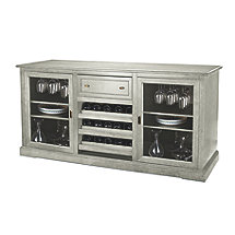 Siena Wine Credenza (Distressed Gray)
