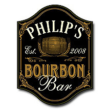 Personalized Bourbon Bar Sign