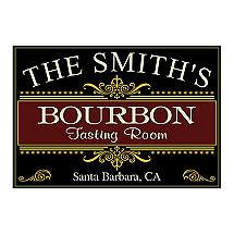 Personalized Bourbon Tasting Room Sign