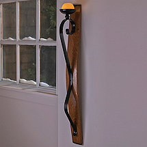 Barrel Stave Wall Sconce with LED Candle