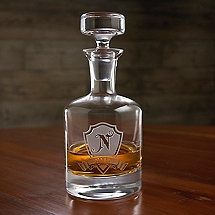 Personalized Shield Whiskey Decanter