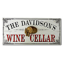 Personalized Wine Cellar Plank Sign