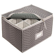 Microfiber Wine Glass Storage Chest